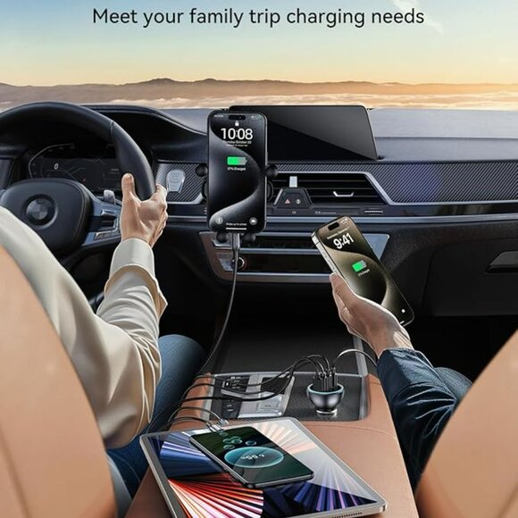 NEW 55W PD3.0 QC3.0 Super Fast Charging 4-Port Car Charger for Multiple Devices - Picture 5 of 7